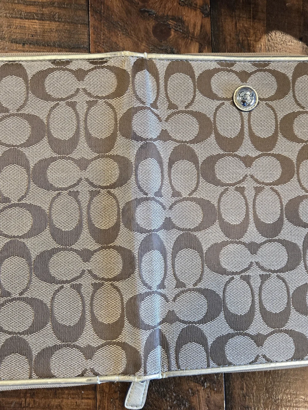 Coach Signature Kindle Case in Beige